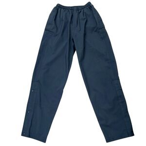 Nike Track Pants Mens Medium Navy Blue Ankle Snap Tapered Athletic Running
